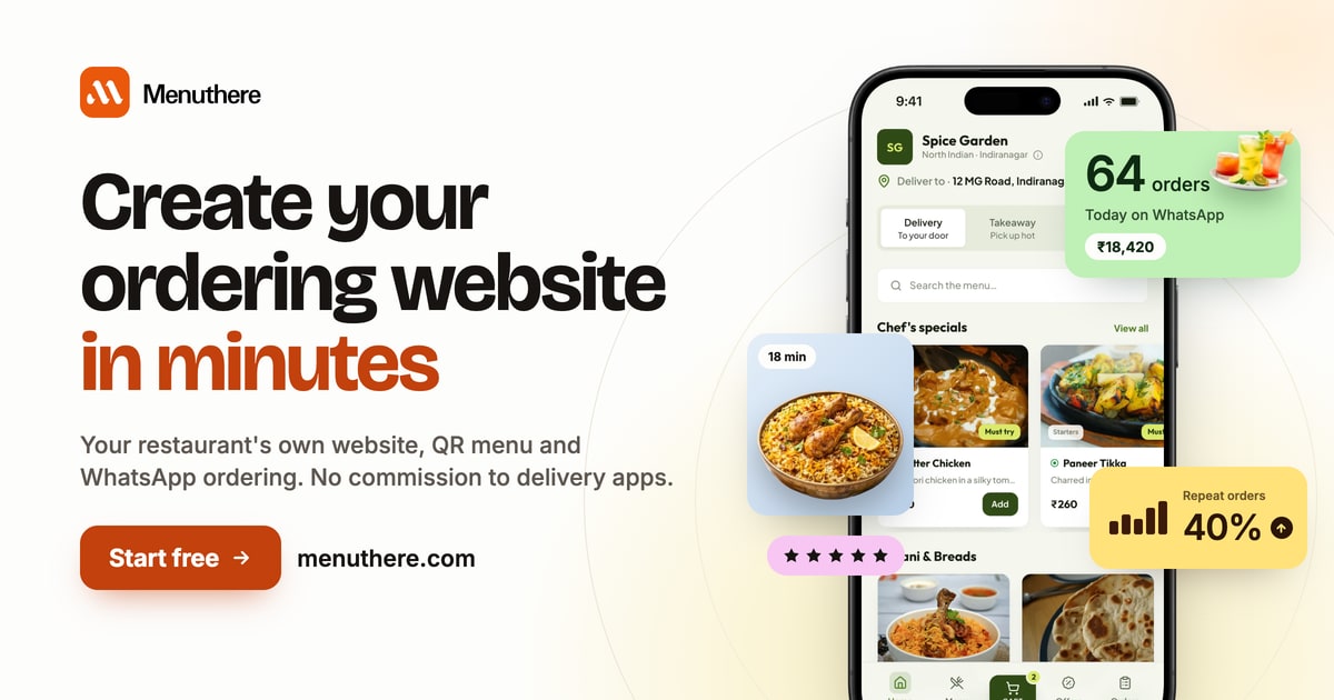 Online Ordering System UK: 0% Commission | Menuthere
